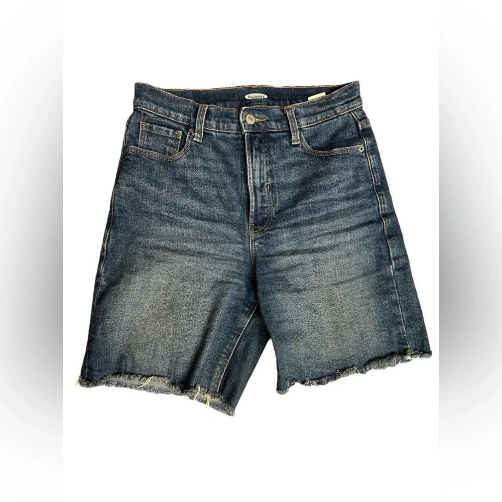 Old navy mom denim shorts cut off high waisted